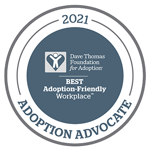 2021 Dave Thomas Foundation Adoption Advocate badge