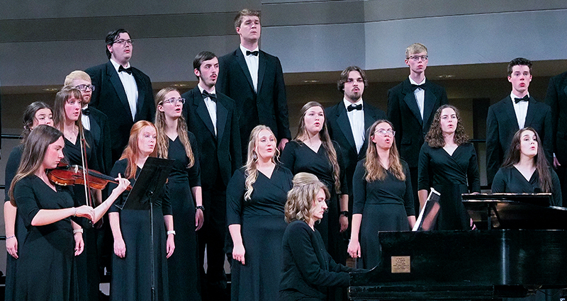 A cappella Choir performing a concert