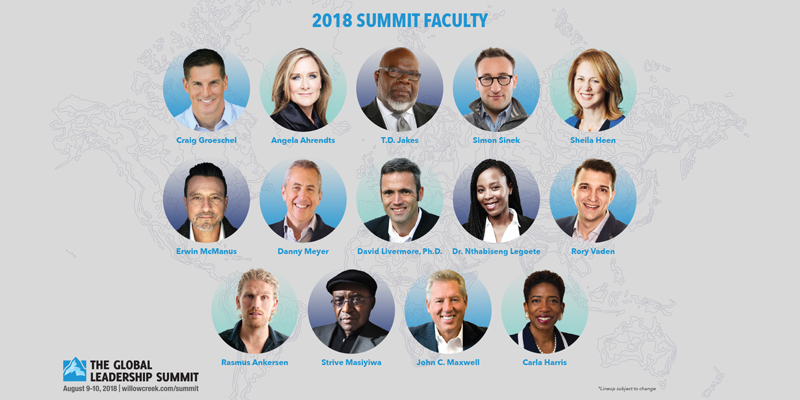 Global Leadership Summit speakers for 2018