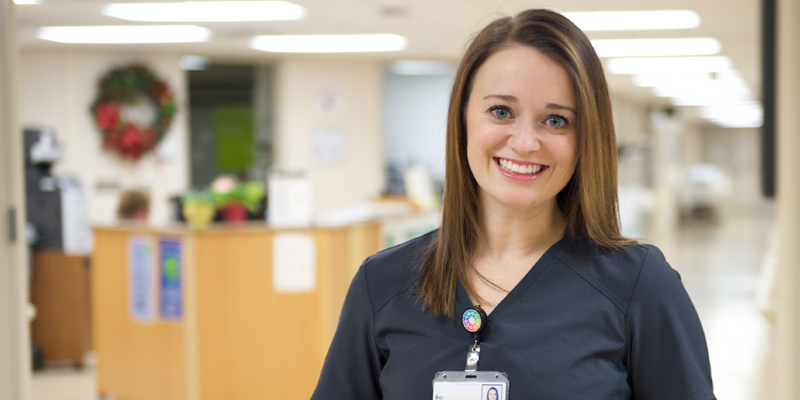 Northwestern nursing graduate working in a hospital