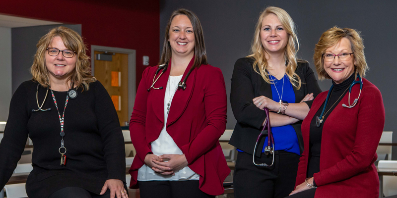 Sandra Muyskens, Dr. Christina Hanson, Jill Van Otterloo and Lori Anderson