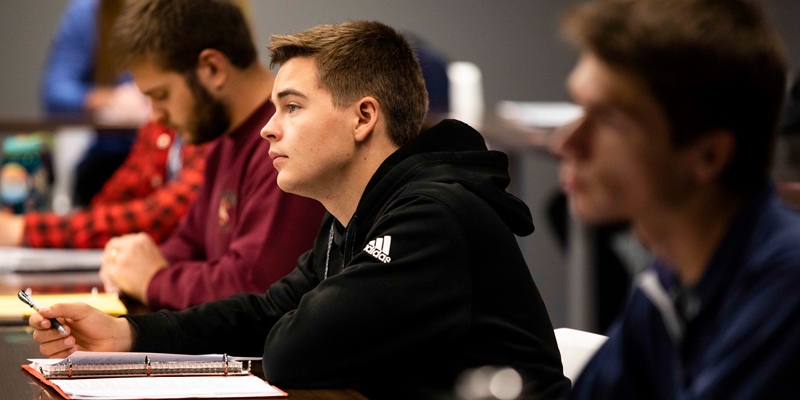 Students in an accounting class