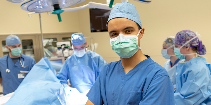 Student at surgery externship
