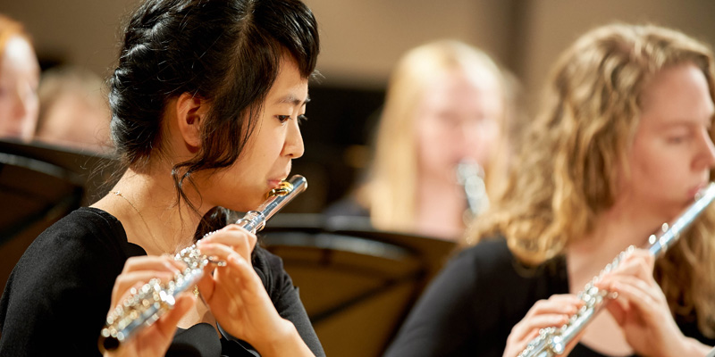 Flute players in the Symphonic Band