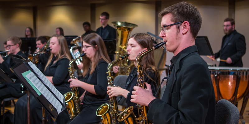 Symphonic Band saxophonists