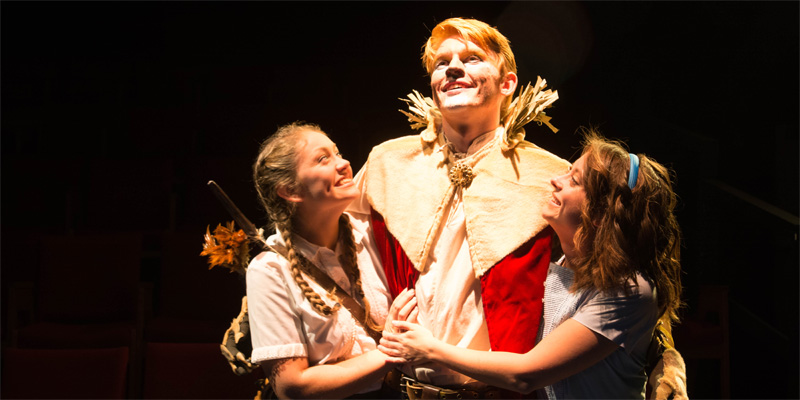 Students acting in Northwestern College's production of 
