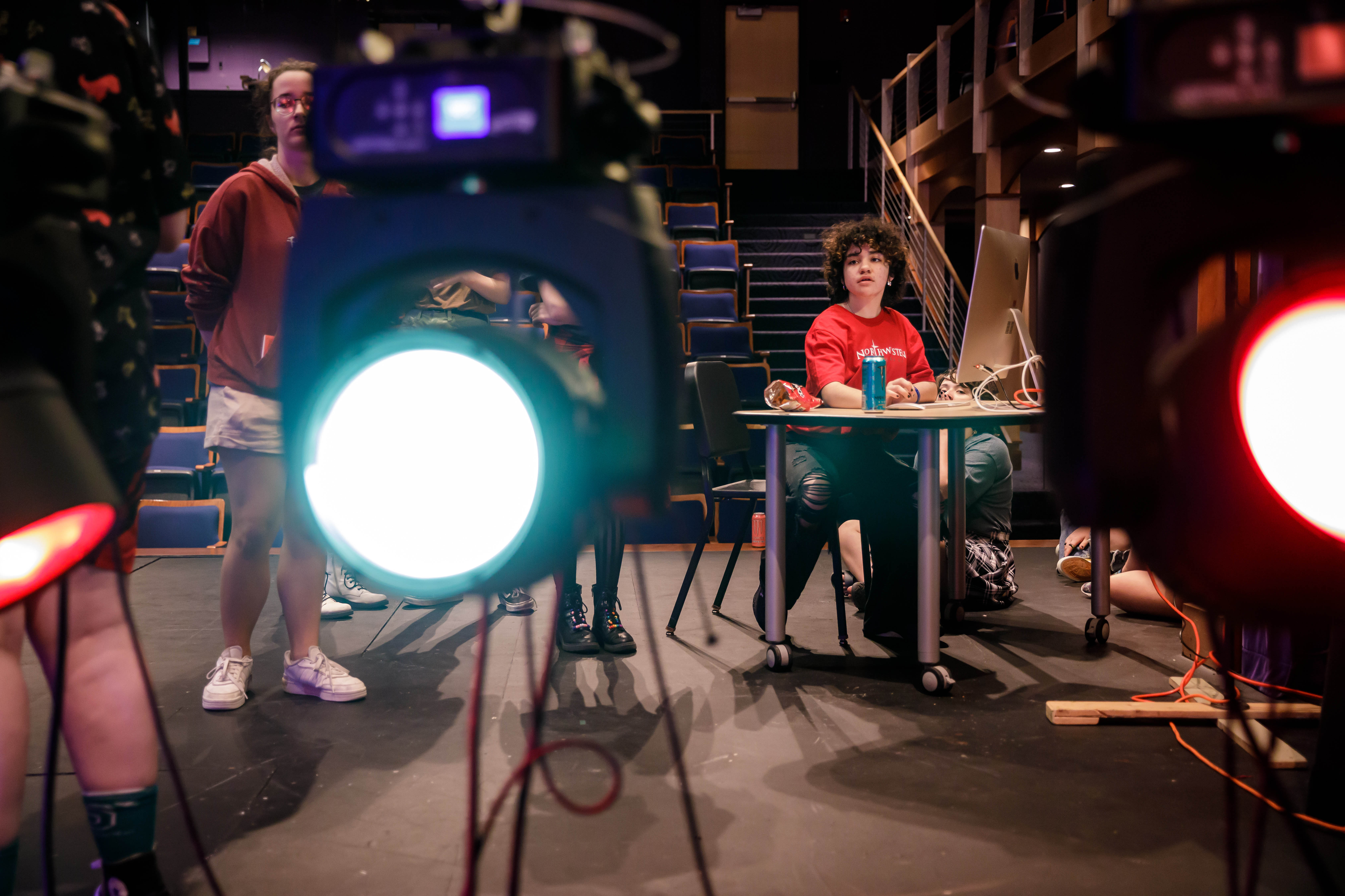 Students participate in Northwestern College's theatre camp in June 2022.